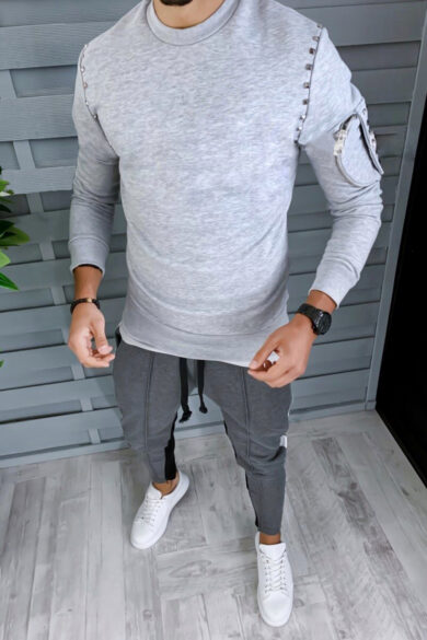 bluza barbati gri tinte