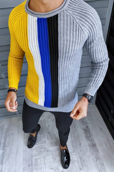 Pulover barbati Gray Drap