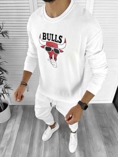 Bluza Barbati White Bulls