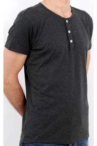 Tricou Barbati LION gri cu nasturi