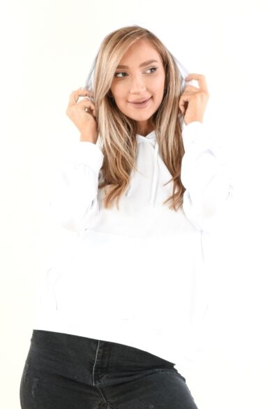 Hanorac Dama Alb Simplu