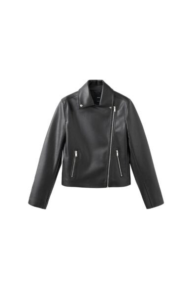 Geaca Dama Piele MNG Biker Black