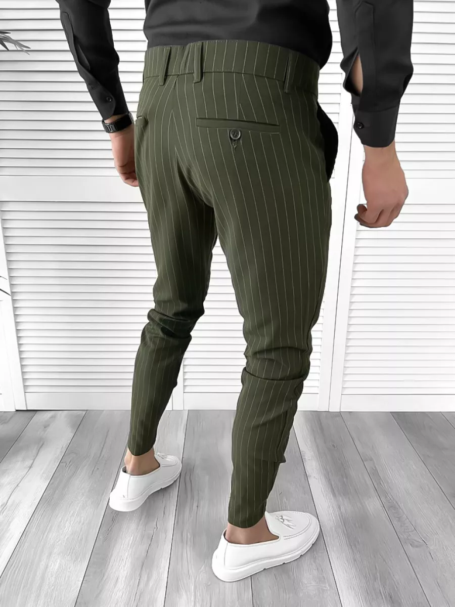 Pantaloni Eleganti Dungi pentru Barbati, Khaki