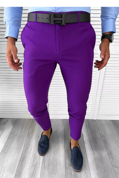 Pantaloni Eleganti pentru Barbati, Mov