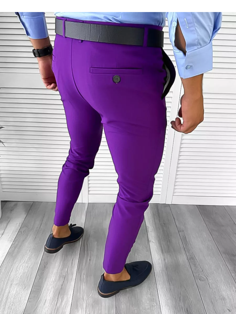Pantaloni Eleganti pentru Barbati, Mov